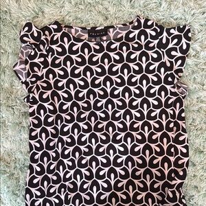 Premise Black and White Patterned Women's Top